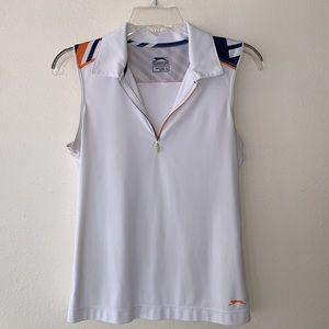 Golf Shirt Small Slazenger Sleeveless White